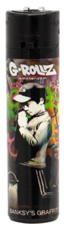 G-ROLLZ Banksy's Graffiti Feuerzeug Schwarz